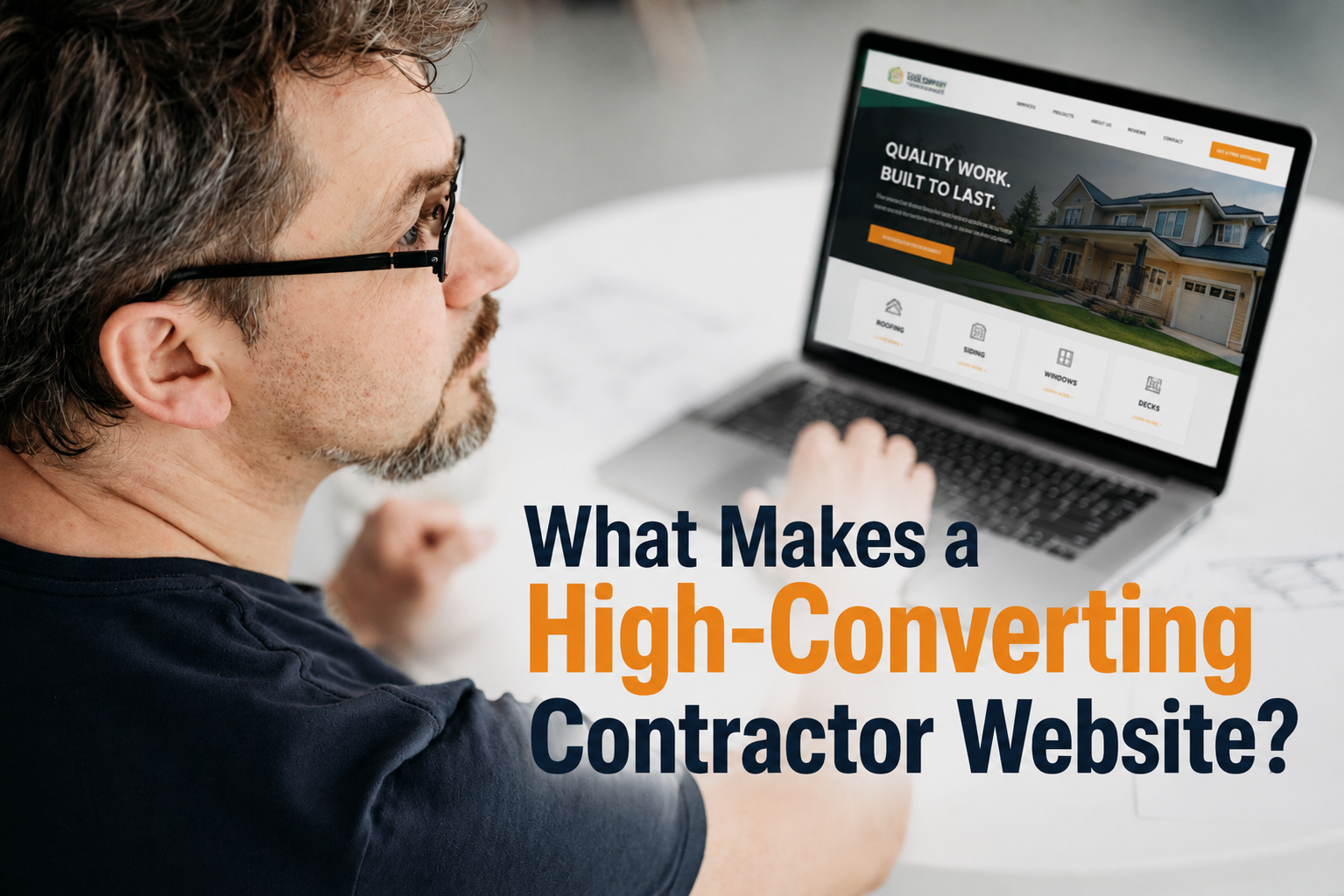 High-converting contractor website for home improvement leads